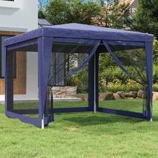 vidaXL Party Tent with 4 Mesh Sidewalls 118.1 x 118.1 x 96.9 in Blue