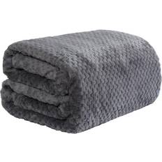 Dreamscene Luxury Waffle Honeycomb Blankets Grey (200x150cm)