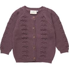 12-18 kk Neuletakit En Fant Flint Cardigan - Purple