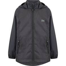 Removable Hood Rainwear Mac in a Sac Kid's Mini Packaway Origin Rain Jacket - Jet Black (ORG-JBLK-08-10)