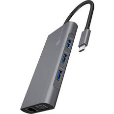 USB A - USB C Câbles ICY BOX IB-DK4040-CPD Hub USB-C 2 écrans 3 ports