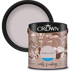 Crown Wall Paints Crown Matt Emulsion Paint Mulberry Mist Ceiling Paint, Wall Paint 2.5L