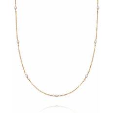 Daisy Treasures Seed Chain Necklace - Gold/Pearl