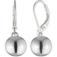 Bead Drop Earrings - Silver