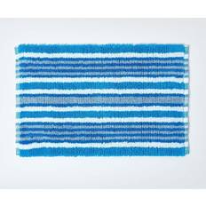 Blue Bath Mats Homescapes Handloomed Striped Blue Bath Blue