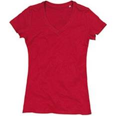 Stedman Womens/Ladies Janet Organic V Neck Tee (White)