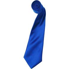 Blu - Uomo Cravatte Premier Mens Plain Satin Tie (Narrow Blade) (Pack of 2) (One Size) (Steel)