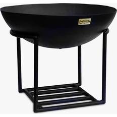 Outdoor Cast Iron Firebowl on Stand - Metal