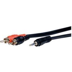 Cables Comprehensive Mini Plug to 2 RCA Plugs Cable- Black Quill - Black