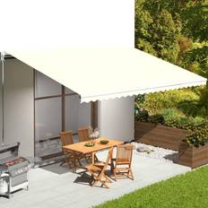 vidaXL Tessuto di Ricambio per Tenda da Sole Crema 6 x 3,5 m
