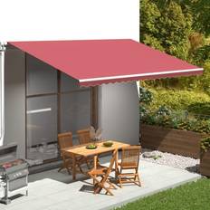 Rouge Auvents de Terrasse vidaXL Tissu de Remplacement Pour Auvent Bordeaux Rouge 5x3 m Burgundy Red