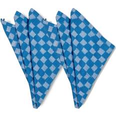 Lino Tessili Byon Checki fabric napkin 2-pack Cloth Napkin Blue