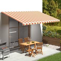 vidaXL Tessuto di Ricambio per Tenda da Sole Giallo e Arancio 5x3 m - Multicolore