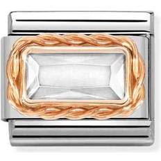 Nomination Classic Rose Faceted Baguette CZ Charm