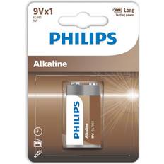 Pris 9v batteri Philips 6LR61A1B/10 Alkaline 9V Batteri 1-stk