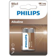 Philips 9V Batteri Tech Alkaline 1-pakning