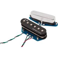 Noir Guitares Électriques Fender Ultra Noiseless Vintage Telecaster Pickups Black & Chrome (set de 2)