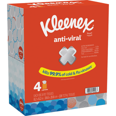 Kleenex Toiletries Kleenex Anti-Viral Facial Tissues, 3-Ply 55 Tissues per Box 220 Total Tissues 24-pack