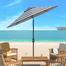 Gray Parasols Safavieh PAT8004D Uv Resistant Iris Fashion Line 9Ft Tilt Umbrella