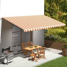 vidaXL Tela De Repuesto Para Toldo Amarillo Y Naranja 6 x 3 m - Multicolor