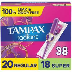 Disposable Tampons Tampax Radiant Regular/Super Unscented 38-pack