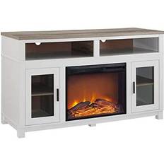 White TV Benches Ameriwood Home Carver TV Bench 137.4x79.5cm