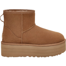 Brown - Women Boots UGG Classic Mini Platform - Chestnut