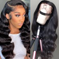 Hair Products Sensairuite 13x4 Body Wave Lace Front Wig 20 inch Natural Black