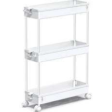 Plastic Trolley Tables SpaceKeeper Slim Storage Trolley Table 12.7x36.1cm