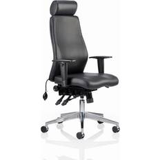 Onyx Posture Chair with Headrest Black Leather