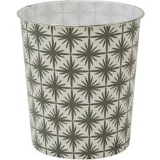 JVL Geometric Grey Waste Paper Bin - Black