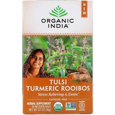 Organic India Herbal Tea Tulsi Turmeric Rooibos 18