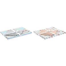 Round Tablecloths Dkd Home Decor Tablecloth and napkins 5 Pieces 2 Units Cotton (150 x 150 x 0,5 cm) Tablecloth Blue, Grey