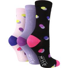 Women - Yellow Socks Wildfeet 3Pk Jacquard Socks For Ladies Charcoal Thick Stripe
