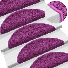 Tappeti per scala vidaXL Tappetini per Scale 10 pz 65x21x4 cm Viola Viola