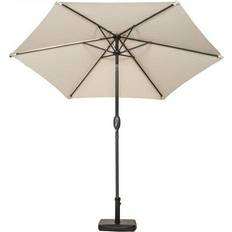 Garden & Outdoor Environment Ivory 2.5m Crank and Tilt Parasol Grey Powder