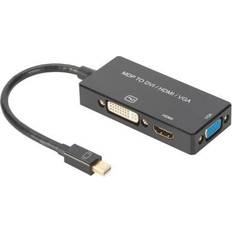 Kabler Assmann Videoadapter Mini DisplayPort DVI-D hun - - tripel-afskærmet