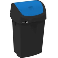 Rengøringsudstyr & -Midler Nordisk Microfiber Affaldsbeholder Nordic Recycle 25 ltr. sort/blå vippelåg 25L