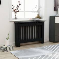 Black Radiators vidaXL Radiator Cover Black MDF Black