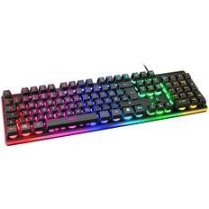 Tastaturer Deltaco GAM-021-RGB Tastatur Membran RGB Kabling