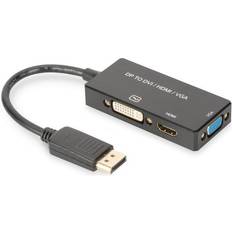 Digitus AK-340418-002-S DisplayPort HDMI DVI VGA 3840 x 2160 Pixels 0.2m