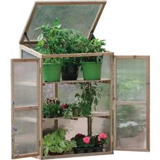 Drivhus til plantekasse Gardman Grow It Wooden Growhouse Natural mini drivhus