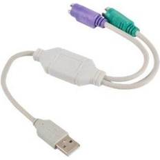 Lanberg AD-0025-W USB 2.0 Y-kabel Splitter"