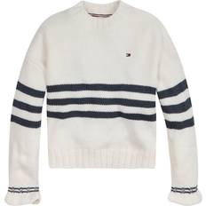 Bedste Sweatshirts Børnetøj Tommy Hilfiger Bluse Strik Prep Stripe Sweater Ivory Pedal (164) Bluse