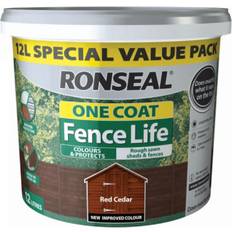 Ronseal One Coat Fence Life Protección de madera Rojo 12L