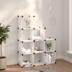 Opbevaringskasser plast vidaXL kubeformede opbevaringskasser 9 stk. PP transparent Opbevaringsboks