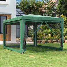 vidaXL Tente de Fête avec 4 Parois Latérales en Maille Belvédère Chapiteau Pavillon 3x4 m