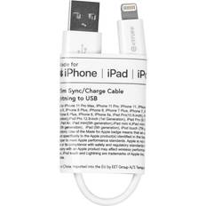 eSTUFF Lightning Cable MFI 0,15m Whit 8Pin Lightning USB A