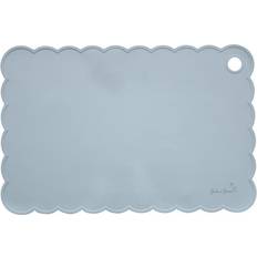 Placemats uitverkoop Jack o Juno Poppy placemat 25x38 cm Pale blue