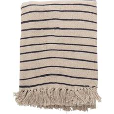 Bloomingville Plaid Eia Tæppe Sort, Naturfarvet, Beige